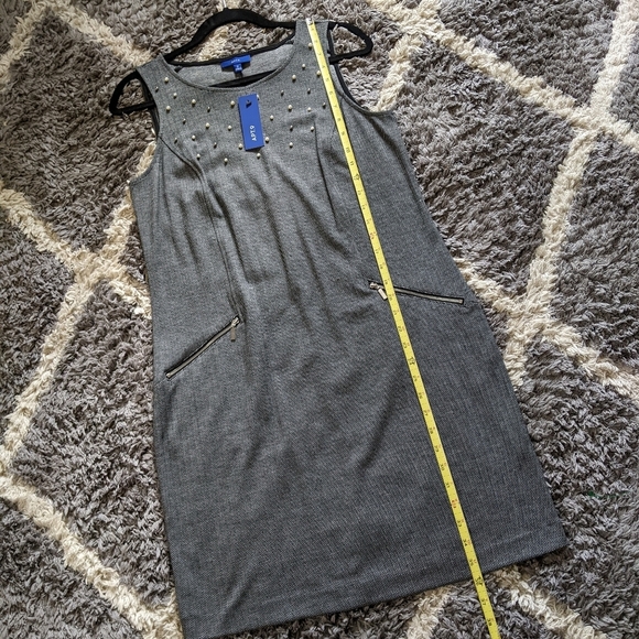 NWT Apt. 9 Women's Pearls Beaded Scoop Neck Sleeveless Midi Sheath Dress Size M - Picture 6 of 9